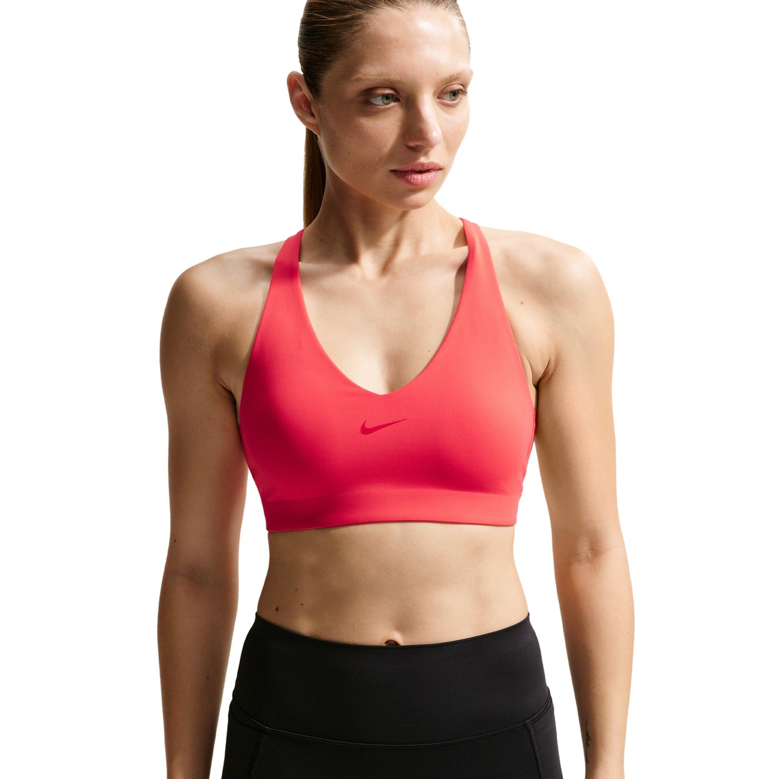 Nike Women's Universa Medium-Support Padded Sports Bra - Light Crimson - LIGHT CRIMSON